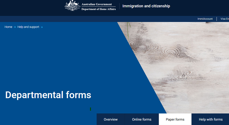 دانلود فرم مهاجرت به استرالیا